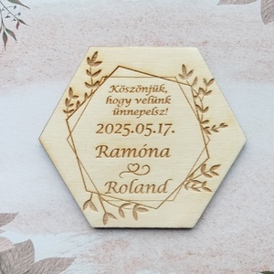 Esküvői köszönő ajándék  köszönet ajándék gravírozott ültető hűtőmágnes - esküvő - emlék & ajándék - köszönőajándék - Meska.hu
