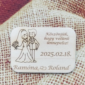 Esküvői köszönő ajándék  köszönet ajándék gravírozott ültető hűtőmágnes - esküvő - emlék & ajándék - köszönőajándék - Meska.hu