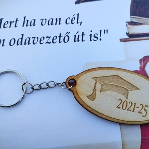 Fa kulcstartó ballagás ajándék egyedi gravírozott, Táska & Tok, Kulcstartó & Táskadísz, Kulcstartó, Gravírozás, pirográfia, MESKA