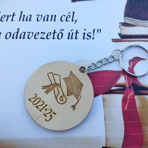 Fa kulcstartó ballagás ajándék egyedi gravírozott, Táska & Tok, Kulcstartó & Táskadísz, Kulcstartó, Gravírozás, pirográfia, MESKA