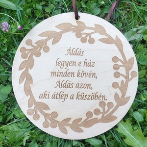 Áldás fa tábla házi áldás , Otthon & Életmód, Vallás, Házi áldás, Gravírozás, pirográfia, MESKA