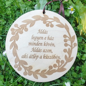 Áldás fa tábla házi áldás  - otthon & életmód - vallás - házi áldás - Meska.hu