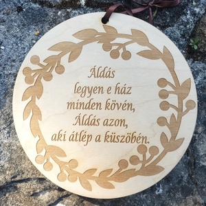 Áldás fa tábla házi áldás  - otthon & életmód - vallás - házi áldás - Meska.hu