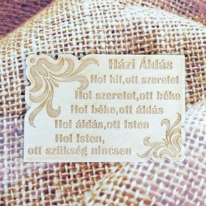 Házi áldás áldás fa tábla gravírozott házáldás  - Meska.hu