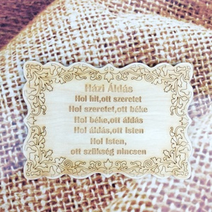 Házi áldás áldás fa tábla gravírozott házáldás  - otthon & életmód - vallás - házi áldás - Meska.hu