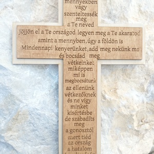 Házi áldás áldás Mi atyánk fa tábla gravírozott házáldás  - otthon & életmód - vallás - házi áldás - Meska.hu