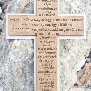 Házi áldás áldás Mi atyánk fa tábla gravírozott házáldás  - otthon & életmód - vallás - házi áldás - Meska.hu