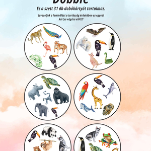Nyomtatható PDF Dobble fejlesztő játék vadon élő állatok, Művészet, Grafika & Illusztráció, Digitális, , MESKA