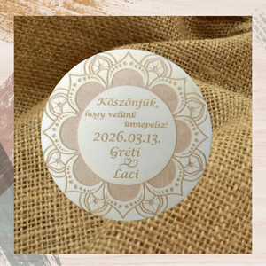 Esküvői köszönő ajándék  köszönet ajándék gravírozott ültető hűtőmágnes mandala  - esküvő - emlék & ajándék - köszönőajándék - Meska.hu