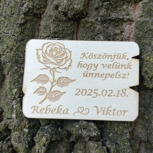 Esküvői köszönő ajándék  köszönet ajándék gravírozott ültető hűtőmágnes - esküvő - emlék & ajándék - köszönőajándék - Meska.hu