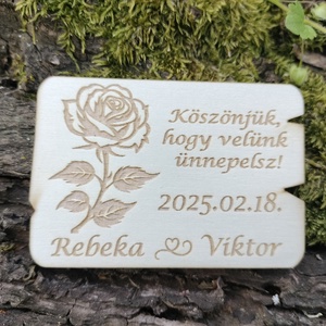 Esküvői köszönő ajándék  köszönet ajándék gravírozott ültető hűtőmágnes - esküvő - emlék & ajándék - köszönőajándék - Meska.hu