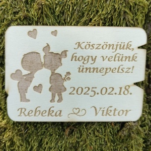 Esküvői köszönő ajándék  köszönet ajándék gravírozott ültető hűtőmágnes - esküvő - emlék & ajándék - köszönőajándék - Meska.hu
