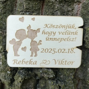 Esküvői köszönő ajándék  köszönet ajándék gravírozott ültető hűtőmágnes - esküvő - emlék & ajándék - köszönőajándék - Meska.hu