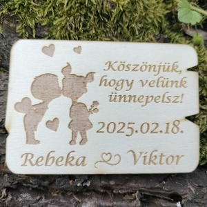 Esküvői köszönő ajándék  köszönet ajándék gravírozott ültető hűtőmágnes - esküvő - emlék & ajándék - köszönőajándék - Meska.hu