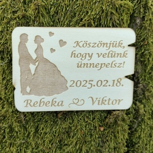Esküvői köszönő ajándék  köszönet ajándék gravírozott ültető hűtőmágnes - esküvő - emlék & ajándék - köszönőajándék - Meska.hu