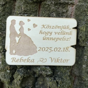 Esküvői köszönő ajándék  köszönet ajándék gravírozott ültető hűtőmágnes - esküvő - emlék & ajándék - köszönőajándék - Meska.hu