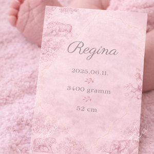 Babaköszöntő kártya (digitális) - rózsaszín - Meska.hu