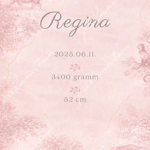 Babaköszöntő kártya (digitális) - rózsaszín - baba - mama - babaemlékek - bababejelentők - Meska.hu