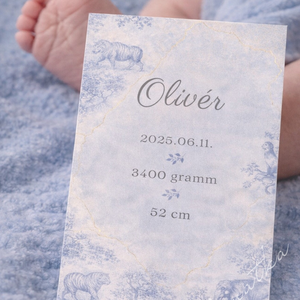 Babaköszöntő kártya (digitális) - kék - Meska.hu