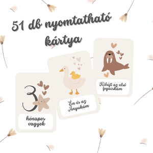 Mérföldkő kártyák babáknak (nyomtatható) - otthon & életmód - papír, írószer - babanapló - Meska.hu