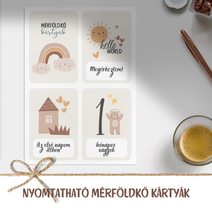 Mérföldkő kártyák babáknak (nyomtatható) - Meska.hu