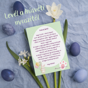 Névre szóló levél a Húsvéti Nyuszitól  nyomtatható, Otthon & Életmód, Papír, írószer, Ajándékozás kellékei, Képeslap, üdvözlőlap, Fotó, grafika, rajz, illusztráció, MESKA