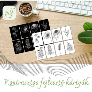 Kontrasztos fejlesztő kártyák (nyomtatható pdf), Játék & Sport, Készségfejlesztő és Logikai játék, Memória játékok, Fotó, grafika, rajz, illusztráció, MESKA
