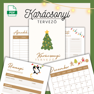Karácsonyi tervező (nyomtatható pdf), Otthon & Életmód, Papír, írószer, Naptár & Tervező, Fotó, grafika, rajz, illusztráció, MESKA