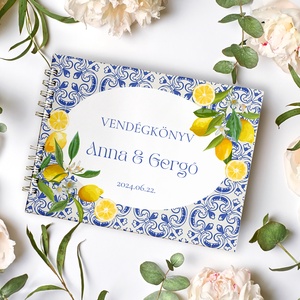 Amalfi esküvői vendégkönyv, fotóalbum, Esküvő, Emlék & Ajándék, Vendégkönyv, Fotó, grafika, rajz, illusztráció, Könyvkötés, MESKA