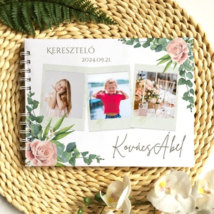 Rózsamintás fotóalbum, emlékkönyv, Otthon & Életmód, Papír, írószer, Album & Fotóalbum, Fotó, grafika, rajz, illusztráció, Könyvkötés, MESKA