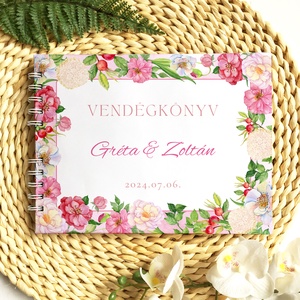 Rózsakert vendégkönyv, fotóalbum - esküvő - emlék & ajándék - vendégkönyv - Meska.hu