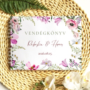 Bellissimi fiori vendégkönyv, fotóalbum - esküvő - emlék & ajándék - vendégkönyv - Meska.hu