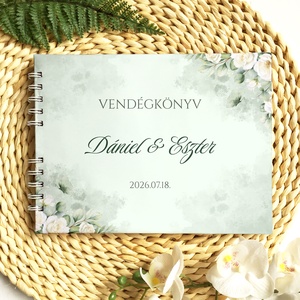 Zöld elegancia vendégkönyv, fotóalbum - esküvő - emlék & ajándék - vendégkönyv - Meska.hu