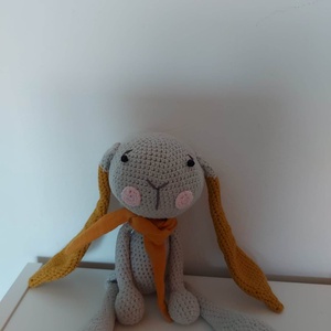 Szürke amigurumi nyuszi - játék & sport - plüssállat & játékfigura - nyuszi - Meska.hu