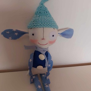 Szösz figura, kék - Meska.hu