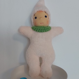 Rózsaszín waldorf fejű manócska - játék & sport - plüssállat & játékfigura - ember - Meska.hu