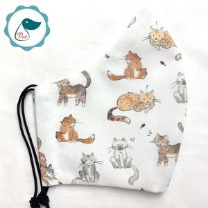 Maszk - egyedi szájmaszk - férfi cicás szájmaszk - textil szájmaszk - egészségügyi szájmaszk -  - Meska.hu