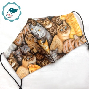 Egyedi szájmaszk -cicás kiskamasz szájmaszk - textil szájmaszk - egészségügyi szájmaszk - mosható szájmaszk -  - Meska.hu
