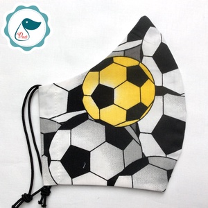 Egyedi szájmaszk - férfi fotball mintás szájmaszk - textil szájmaszk - egészségügyi szájmaszk -  - Meska.hu