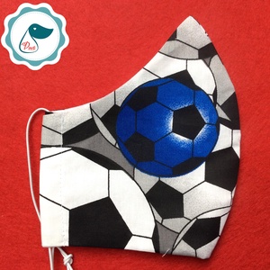  Egyedi szájmaszk - férfi futball labdás szájmaszk - textil szájmaszk - egészségügyi szájmaszk -  - Meska.hu