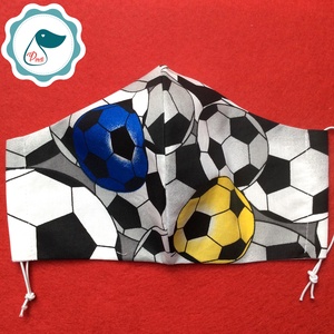  Egyedi szájmaszk - férfi futball labdás szájmaszk - textil szájmaszk - egészségügyi szájmaszk -  - Meska.hu
