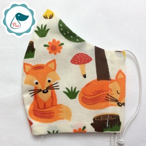 Egyedi szájmaszk - rókás kiskamasz szájmaszk - textil szájmaszk - egészségügyi szájmaszk - mosható szájmaszk -  - Meska.hu