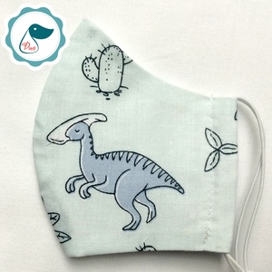 Egyedi szájmaszk - dinoszauruszos gyerek szájmaszk - textil szájmaszk - egészségügyi szájmaszk - mosható szájmaszk -  - Meska.hu