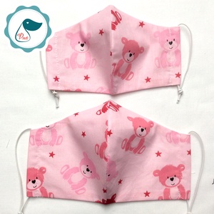 Egyedi szájmaszk - macis - Anya és lánya szájmaszk - textil szájmaszk - egészségügyi szájmaszk -  - Meska.hu