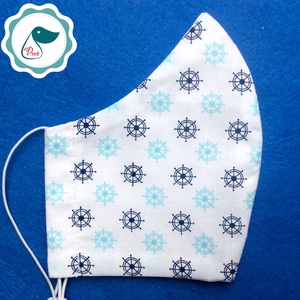 Egyedi szájmaszk - Tengerészes női szájmaszk - textil szájmaszk - egészségügyi szájmaszk -  - Meska.hu