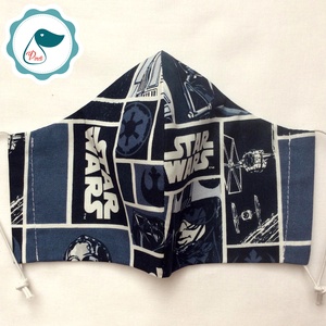 Egyedi szájmaszk - Star wars- kiskamasz szájmaszk - textil szájmaszk - egészségügyi szájmaszk - mosható szájmaszk -  - Meska.hu