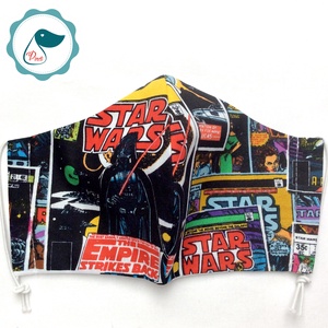 Egyedi szájmaszk - Star wars- kiskamasz szájmaszk - textil szájmaszk - egészségügyi szájmaszk - mosható szájmaszk -  - Meska.hu