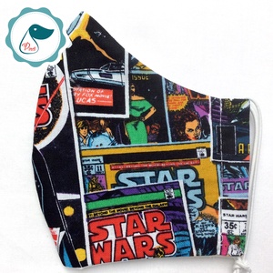 Egyedi szájmaszk - Star wars- kiskamasz szájmaszk - textil szájmaszk - egészségügyi szájmaszk - mosható szájmaszk -  - Meska.hu