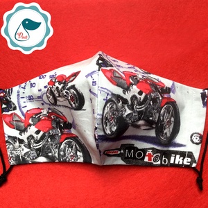 Maszk - egyedi szájmaszk - férfi motoros arcmaszk - textil szájmaszk - egészségügyi szájmaszk - férfi & uniszex - férfi & uniszex - Meska.hu