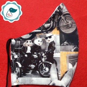 Maszk - egyedi szájmaszk - férfi motoros szájmaszk - textil szájmaszk - egészségügyi szájmaszk -  - Meska.hu